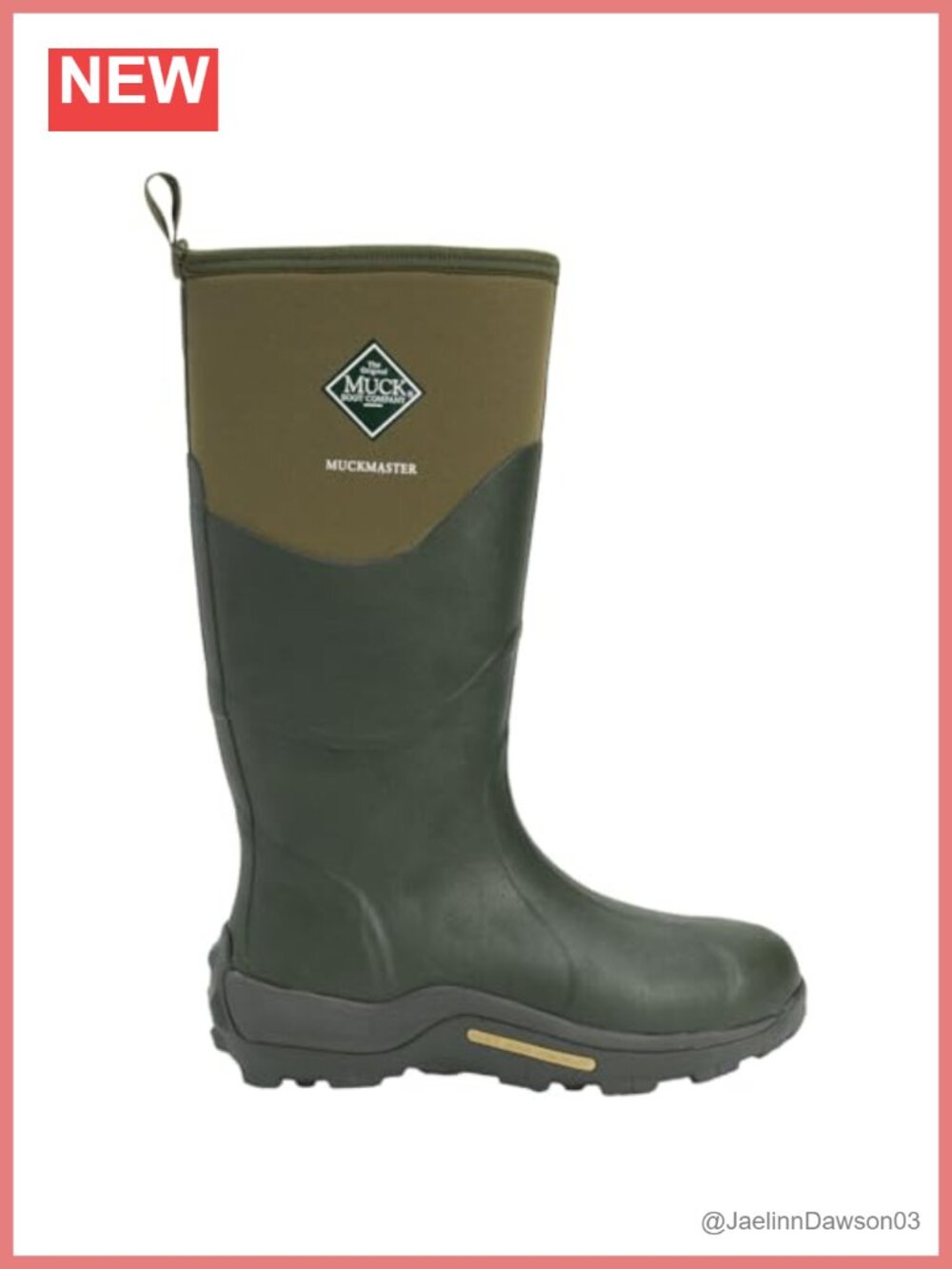 Muckmaster Pull-On Waterproof Knee High Rain Boots for Outdoor Work & Casual Use